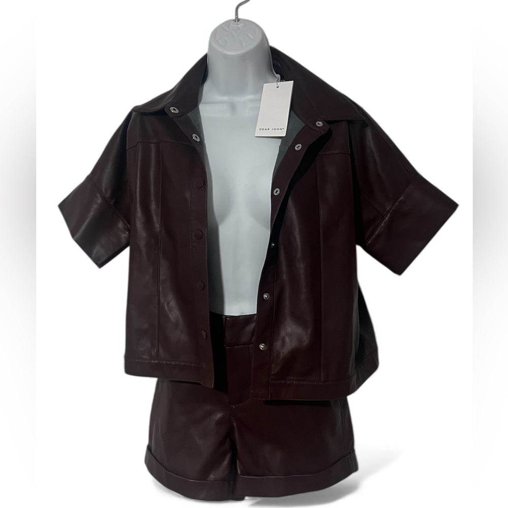 Dear John Rich Brown Vegan Leather set
